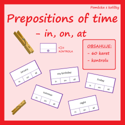 Prepositions of time – in,...