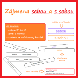 Zájmena sebou / s sebou