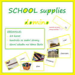 SCHOOL SUPPLIES (Škola -...