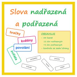 Slova nadřazená a podřazená