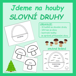 Jdeme na houby - slovní druhy